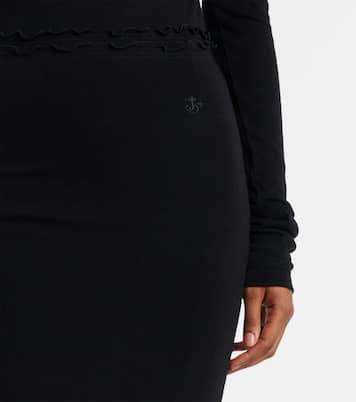 Jupe midi en laine vierge | Jil Sander