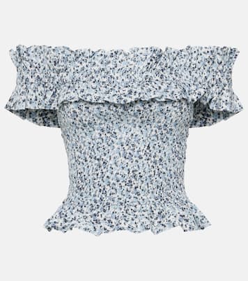 Top en coton à fleurs | Ganni