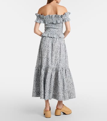 Top en coton à fleurs | Ganni