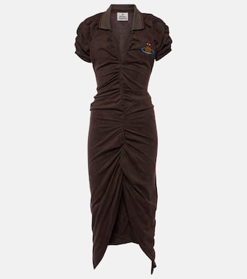 Pulling printed ruched midi dress | Vivienne Westwood
