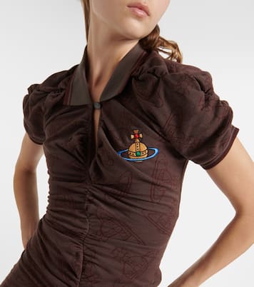 Pulling printed ruched midi dress | Vivienne Westwood