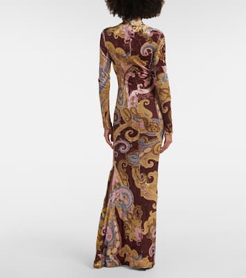 Bedrucktes Maxikleid aus Samt | Etro