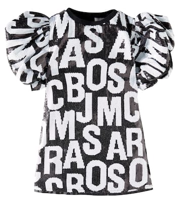 Abito Jumbled Logo con paillettes | Marc Jacobs Kids