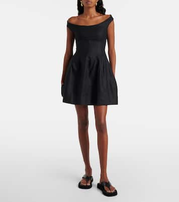 Off-Shoulder-Minikleid Olmeto aus Leinen | Faithfull