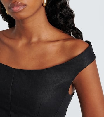Off-Shoulder-Minikleid Olmeto aus Leinen | Faithfull