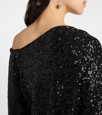 Top asimmetrico Belle con paillettes | Diane von Furstenberg