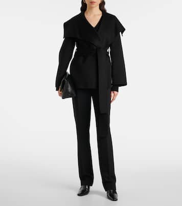 Adrienne wool and cashmere wrap coat | Joseph