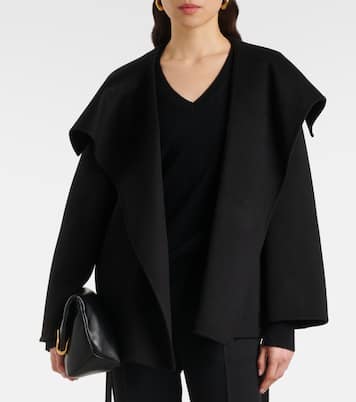 Adrienne wool and cashmere wrap coat | Joseph
