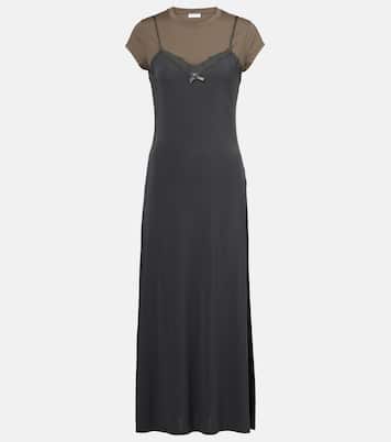 Layered jersey midi dress | Acne Studios