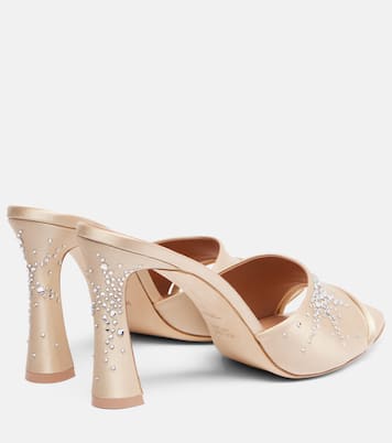 Roxanne 90 embellished satin mules | Malone Souliers