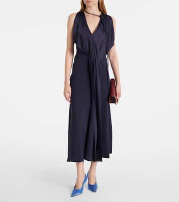 Robe midi en satin | Victoria Beckham
