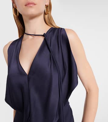 Robe midi en satin | Victoria Beckham