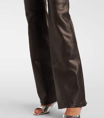 Pantalones flared de piel | Rabanne