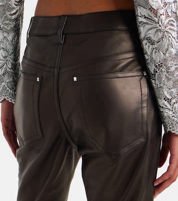 Pantalones flared de piel | Rabanne