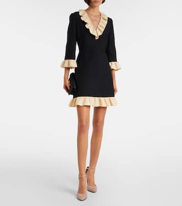Crepe Couture ruffled minidress | Valentino