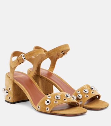 Sandali Nellcôte 60 in suede con borchie | Valentino Garavani
