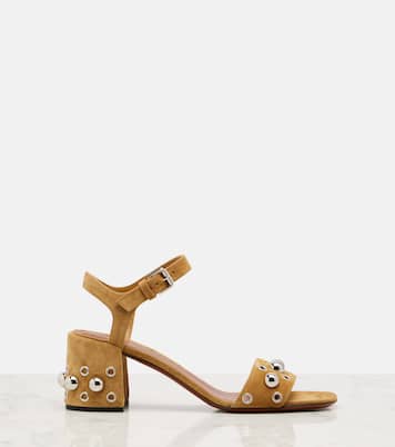 Sandali Nellcôte 60 in suede con borchie | Valentino Garavani