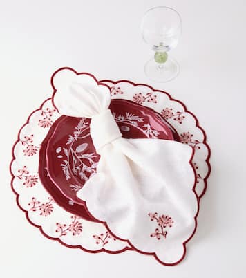 Set de 2 sets de table Botanica brodés en lin | Cabana