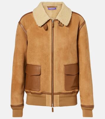 Morrison shearling-trimmed suede jacket | Ralph Lauren Collection