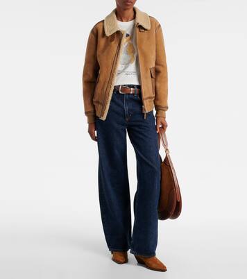 Morrison shearling-trimmed suede jacket | Ralph Lauren Collection