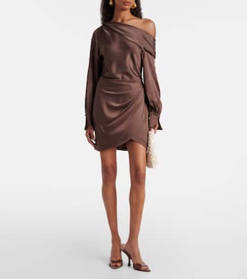 Cameron draped one-shoulder minidress | Simkhai