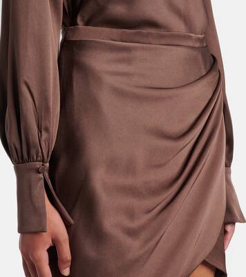 Cameron draped one-shoulder minidress | Simkhai