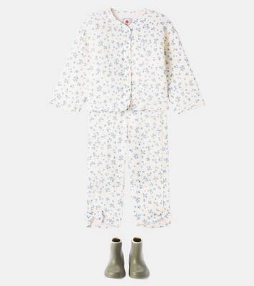 Pantalon Mioblu en coton à fleurs | Konges Sløjd
