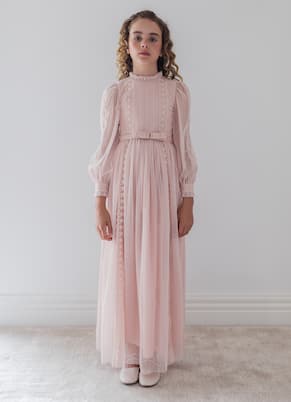 Lace-trimmed point d'esprit dress | Petite Amalie  