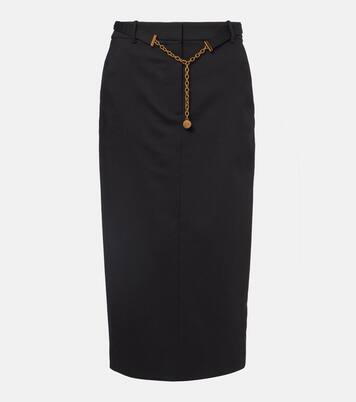 Belted wool pencil skirt | Veronica Beard