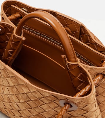 Andiamo Intrecciato Small suede tote bag | Bottega Veneta