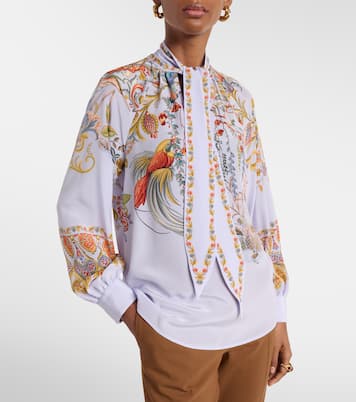 Semi-sheer jacquard blouse | Etro