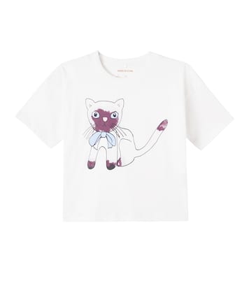 T-shirt Siamese in jersey di cotone con stampa | Mini Rodini