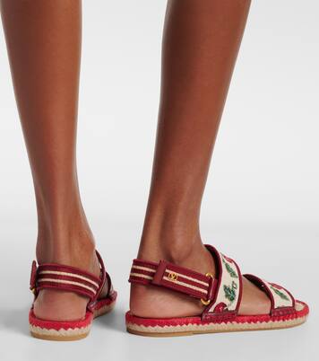Leather-trimmed espadrille sandals | Valentino Garavani