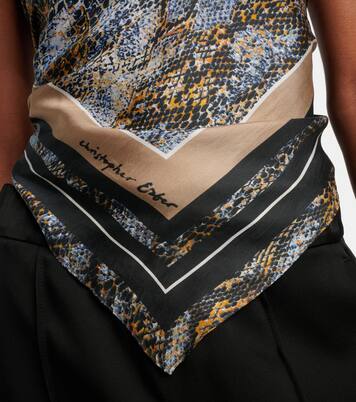 Bedrucktes Tuch aus Seide | Christopher Esber