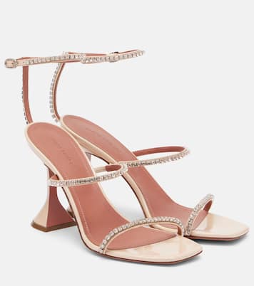 Gilda embellished patent leather sandals | Amina Muaddi