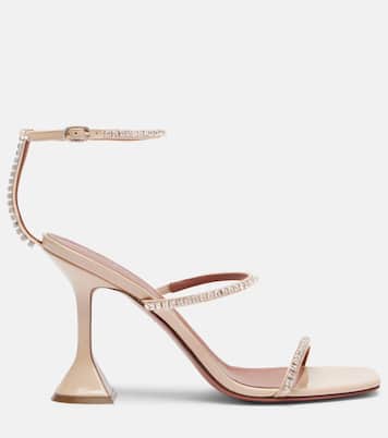 Gilda embellished patent leather sandals | Amina Muaddi
