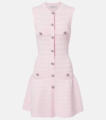 Embellished pointelle minidress | Self-Portrait