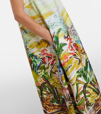 Jungle Boogie halterneck silk maxi dress | Alémais