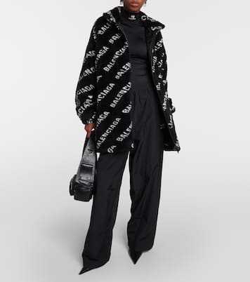 Veste en fourrure synthétique à logo | Balenciaga