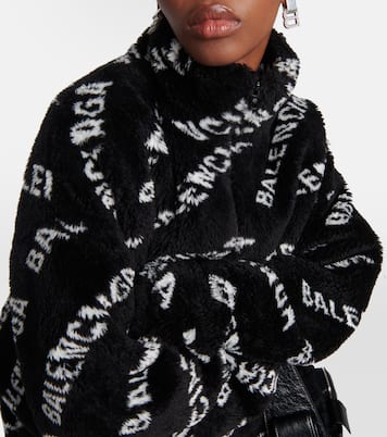Veste en fourrure synthétique à logo | Balenciaga