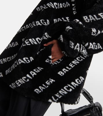 Veste en fourrure synthétique à logo | Balenciaga