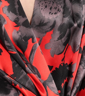 Abito a portafoglio a stampa in seta | Dries Van Noten
