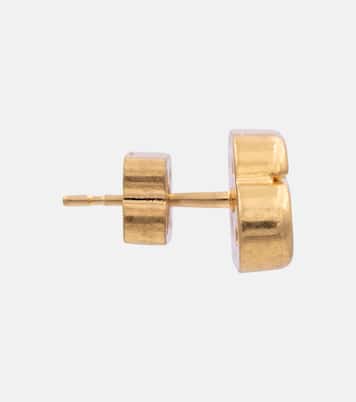 Boucles d'oreilles BB Stud XS en plaqué or | Balenciaga