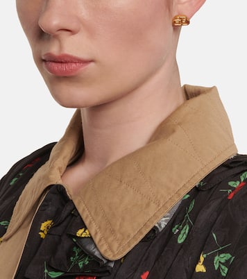 Boucles d'oreilles BB Stud XS en plaqué or | Balenciaga