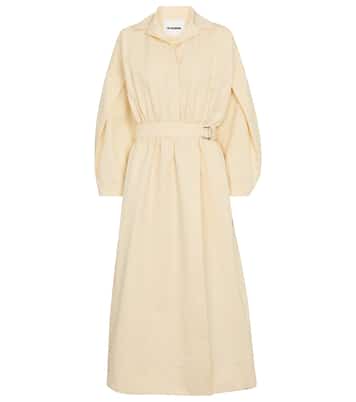 Cotton and silk midi dress | Jil Sander