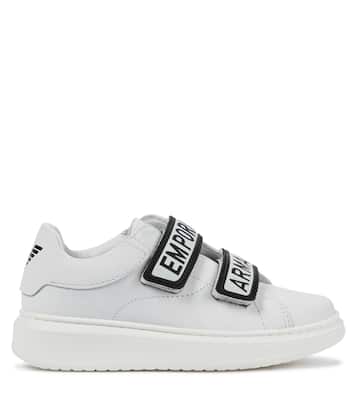 Logo leather sneakers | Emporio Armani Kids