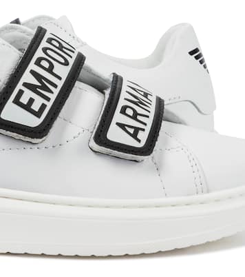 Logo leather sneakers | Emporio Armani Kids