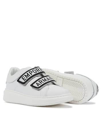 Logo leather sneakers | Emporio Armani Kids