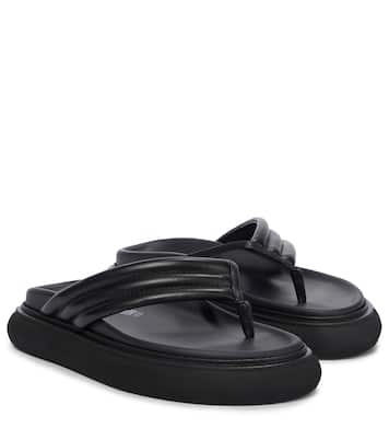 Tongs Alton en cuir matelassé | The Attico