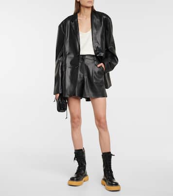 Blazer Olympia en cuir synthétique | The Frankie Shop
